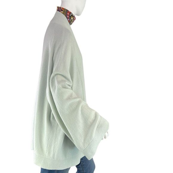 Lafayette 148 New York Mint Green 100% Cashmere Open Kimono Cardigan, Size M/L - Picture 5 of 10